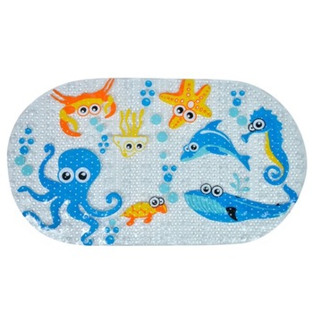 Covoras antiderapant de baie - tema marina, SG, 38x69 cm Covoras antiderapant de baie - tema marina, SG, 38x69 cm