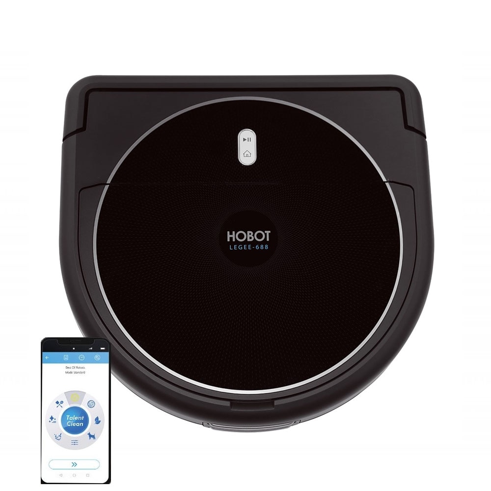 Aspirator robot si mop Hobot Legee 688, aplicatie mobila, Wi-Fi, simultan aspirare si stergere umeda/uscata