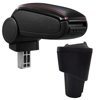 Cotiera VW Touran 1 I (02.2003-05.2015) marca aVr - negru piele ecologica cu cusatura rosie Cotiera VW Touran 1 I (02.2003-05.2015) marca aVr - negru piele ecologica cu cusatura rosie