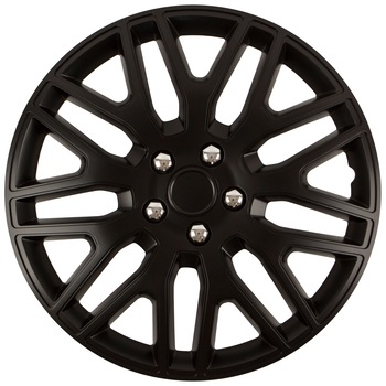 Set 4 buc capace roti Dakar black PC (prezon cromat) 15 Set 4 buc capace roti Dakar black PC (prezon cromat) 15