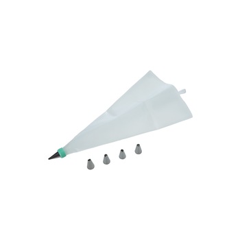 Set pentru ornarea prajiturilor, pos 700 ml + 5 duiuri inox Set pentru ornarea prajiturilor, pos 700 ml + 5 duiuri inox