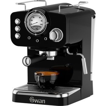 Espressor Retro Swan SK22110BN, 15 Bari, Sistem Cappucino, Putere 1100W Espressor Retro Swan SK22110BN, 15 Bari, Sistem Cappucino, Putere 1100W