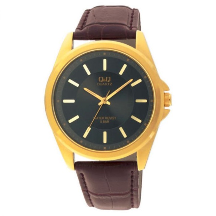 Férfi karóra Q&Q Q416J102Y klasszikus arany