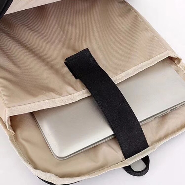 Rucsac laptop, 15.6", cu port USB extern incarcare, maner stil geanta, negru