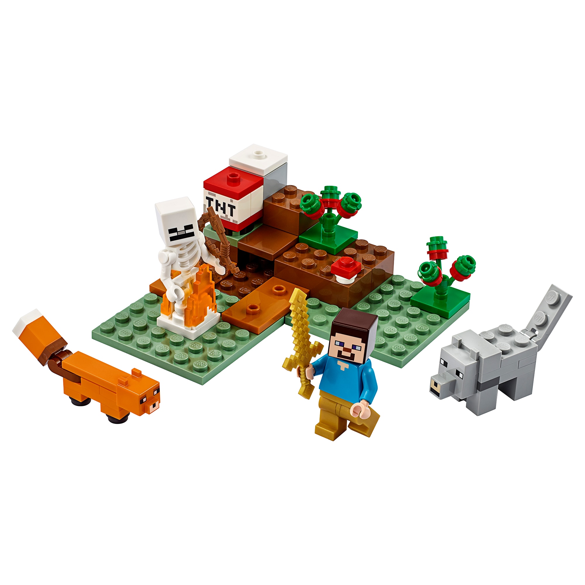 LEGO Minecraft - Aventura din Taiga 21162, 74 piese - eMAG.ro