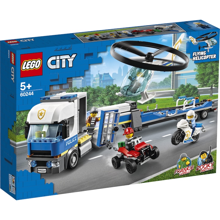 LEGO® City Police - Полицейски превоз с хеликоптер 60244, 317 части