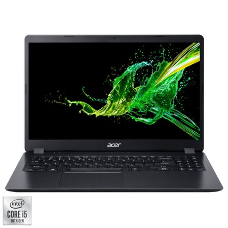 Laptop Acer Aspire 3 A315-54-524T cu procesor Intel® Core™ i5-10210U pana la 4.10 GHz Comet Lake, 4GB, 512GB SSD, Intel UHD Graphics, Endless OS, Black