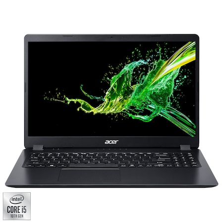 Laptop Acer Aspire 3 A315-54-524T cu procesor Intel® Core™ i5-10210U pana la 4.10 GHz Comet Lake, 4GB, 512GB SSD, Intel UHD Graphics, Endless OS, Black