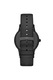 Emporio Armani, Часовник с кожена каишка, Черен
