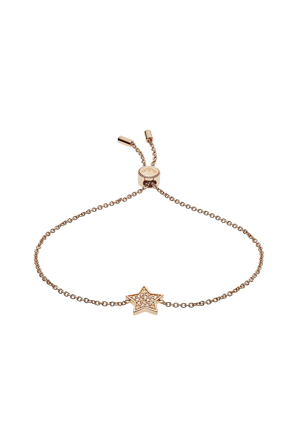 Emporio Armani, Bratara din argint veritabil cu cristale zirconia, Auriu rose