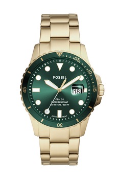 Fossil, Ceas analog cu bratara din otel inoxidabil, Auriu Fossil, Ceas analog cu bratara din otel inoxidabil, Auriu