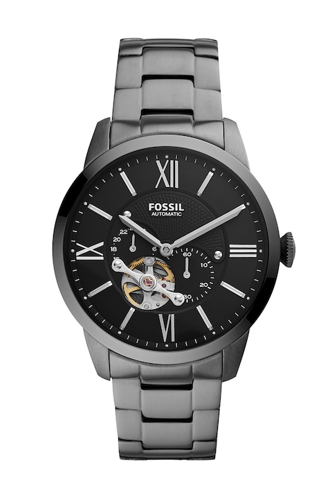 Fossil, Часовник с метална верижка, Тъмносив