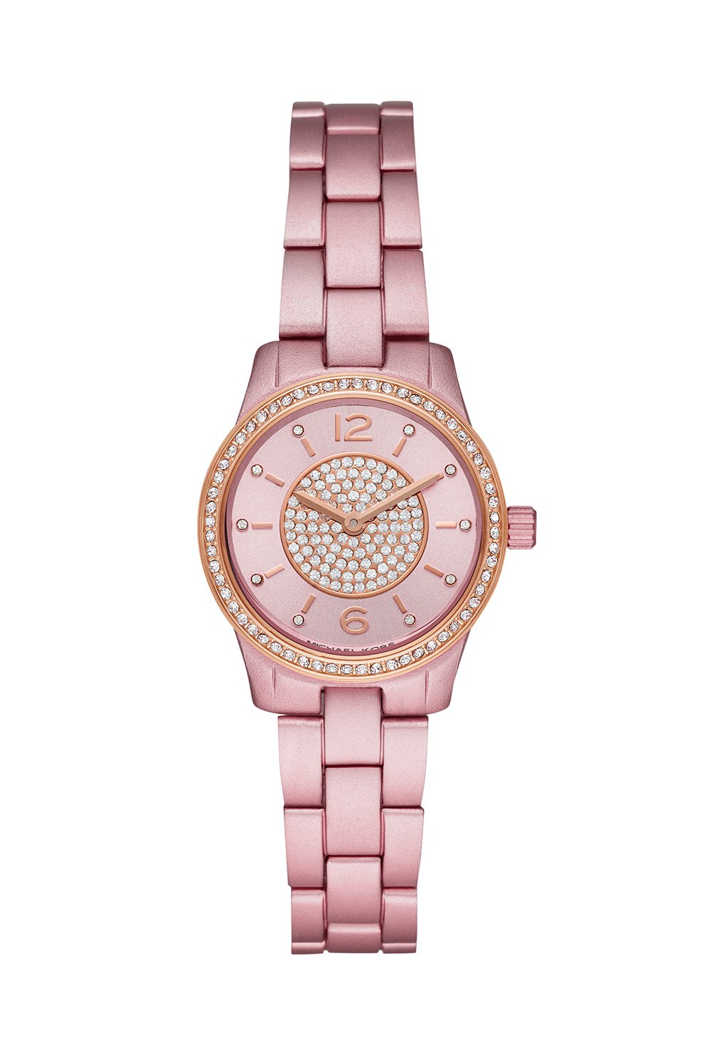 Michael Kors, Ceas din otel inoxidabil decorat cu cristale, Roz