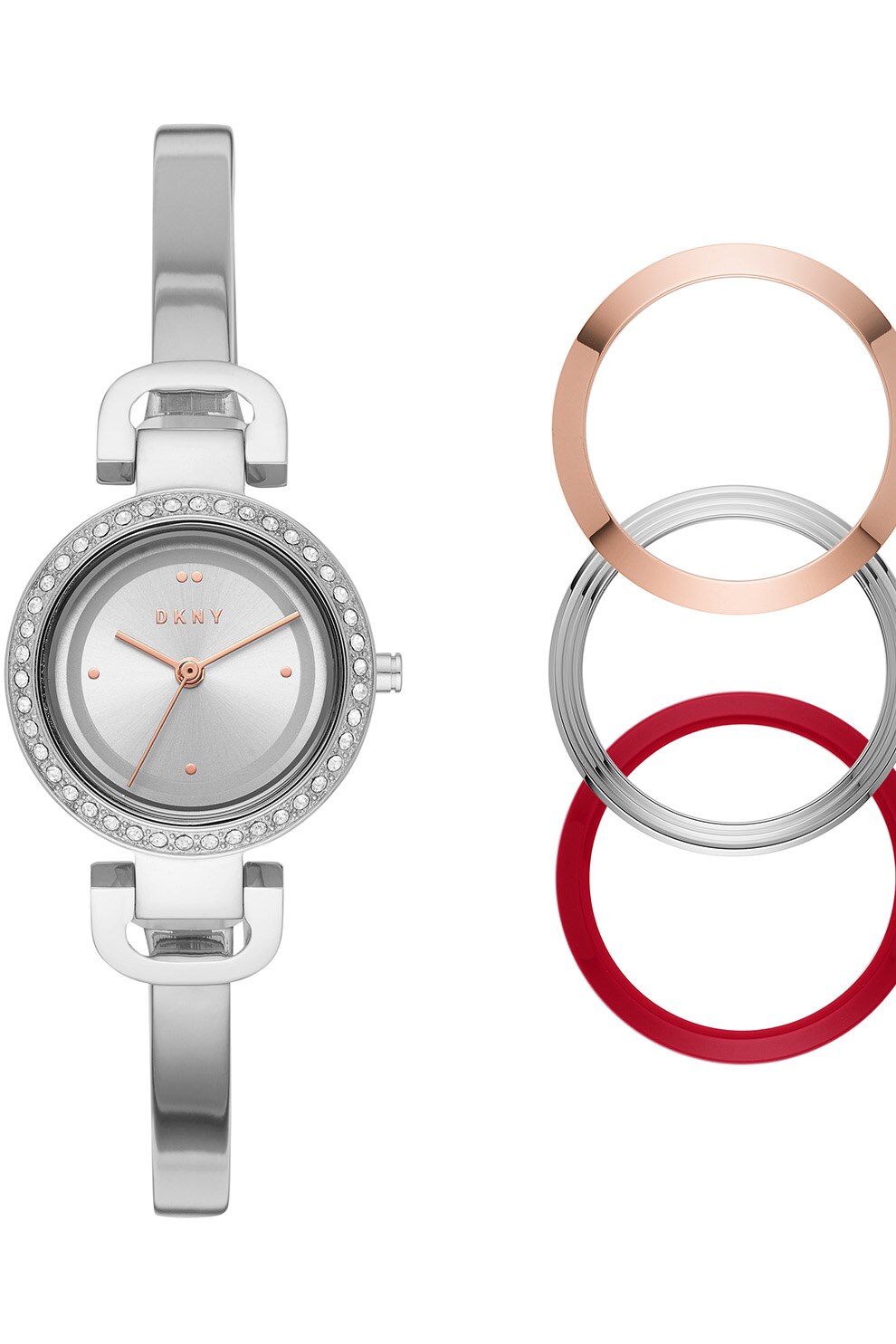 DKNY, Ceas cu coroane intersanjabile, Argintiu