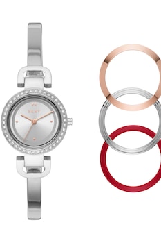 DKNY, Ceas cu coroane intersanjabile, Argintiu DKNY, Ceas cu coroane intersanjabile, Argintiu