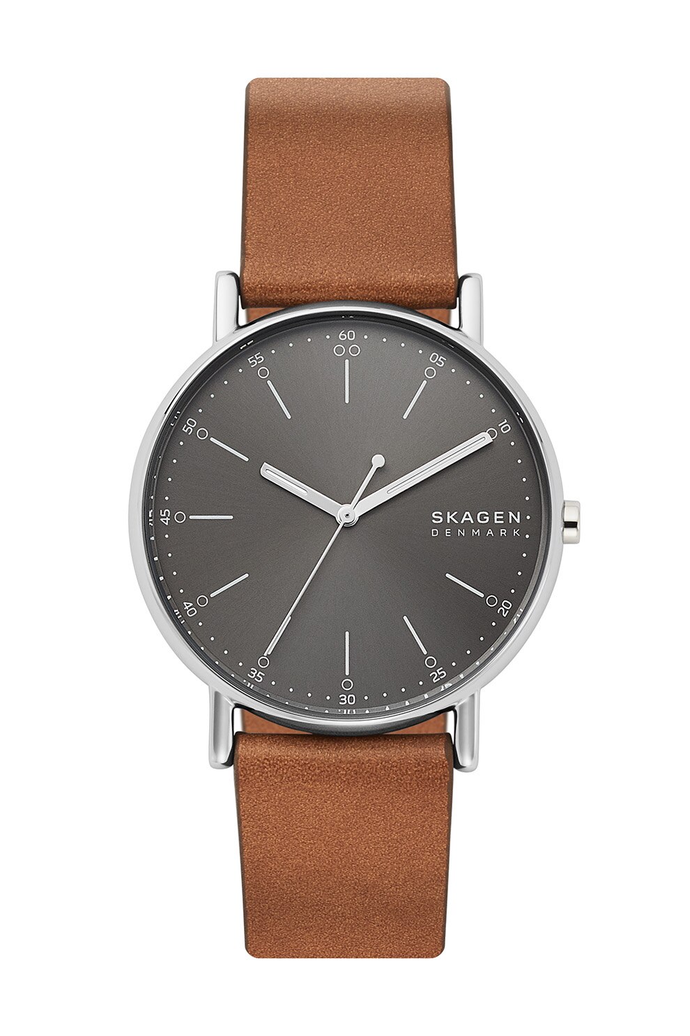 Skagen, Ceas cu o curea de piele Signatur, Maro