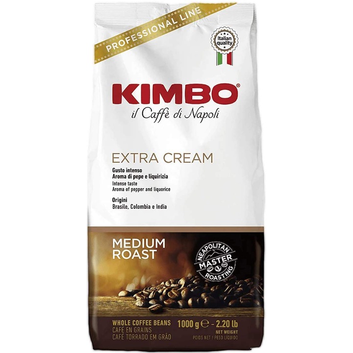Cafea boabe Kimbo Espresso Bar Extra Cream, 1 kg