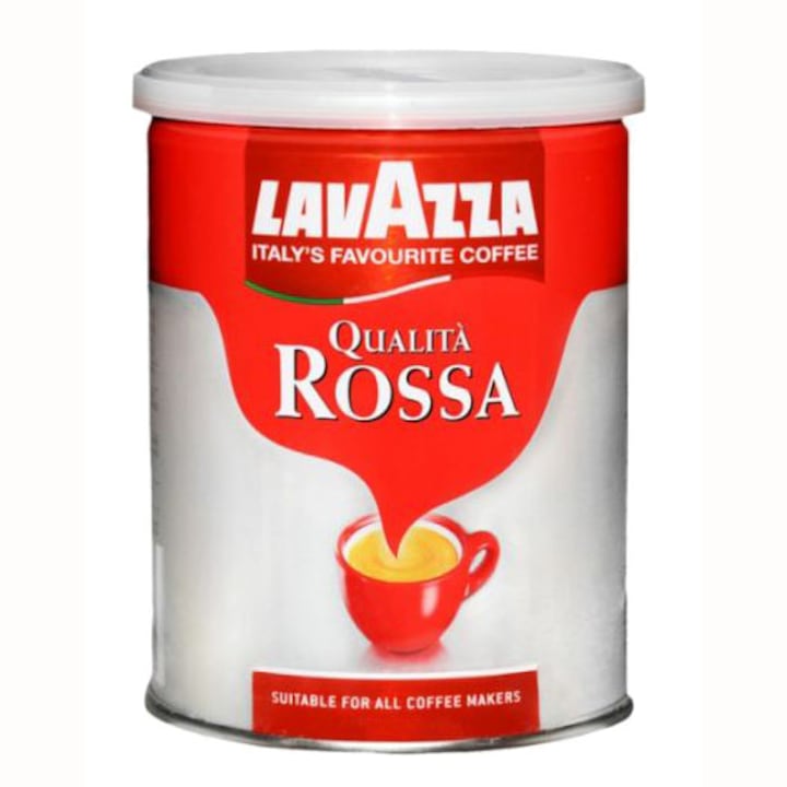 Cafea macinata Lavazza Qualita Rossa, cutie metalica, 250 gr