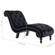 Sezlong vidaXL, negru, catifea, 145 x 52 x 77 cm, 15.25 kg