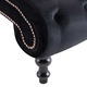 Sezlong vidaXL, negru, catifea, 145 x 52 x 77 cm, 15.25 kg