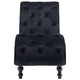 Sezlong vidaXL, negru, catifea, 145 x 52 x 77 cm, 15.25 kg