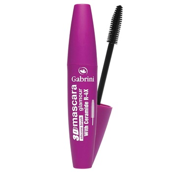Mascara, Gabrini, cu perie de silicon 3D, Waterproof, Glamour, negru Mascara, Gabrini, cu perie de silicon 3D, Waterproof, Glamour, negru