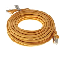 Cablu ecranat FTP, Lanberg 41926, cat.6, mufat 2xRJ45, lungime 10m, AWG 26, 250 MHz, de legatura retea, ethernet, galben