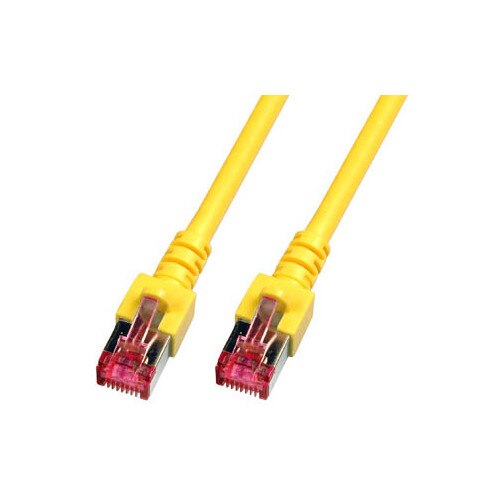 Cablu de retea din fibra optica cu miez de cupru , EFB Elektronik , S/FTP cat6A LSZH 1.5m, galben