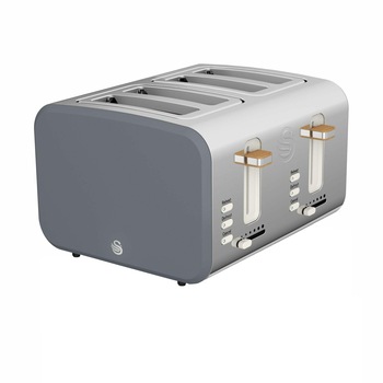 Prajitor de paine Swan Nordic Toaster ST14620GRYN, Soft Touch, 4 Felii, Putere 1500 W, Functie dezghetare Prajitor de paine Swan Nordic Toaster ST14620GRYN, Soft Touch, 4 Felii, Putere 1500 W, Functie dezghetare