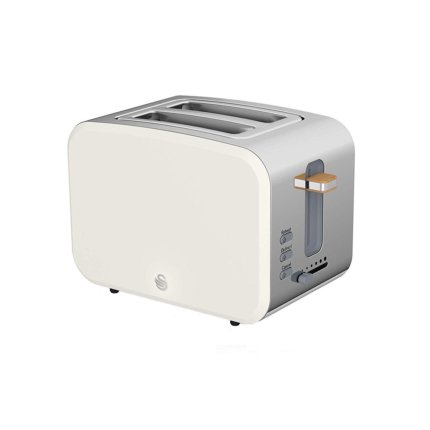 Prajitor de paine Swan Nordic Toaster ST14610WHTN, Soft Touch, 2 Felii, Putere 900 W, Functie dezghetare, Crem