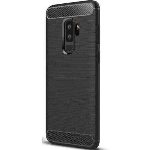 Husa protectie spate carbon, soft silicon, pentru Samsung Galaxy S9 capac de protectie, carcasa, bumper, Bleumarin