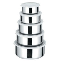 set 5 caserole din inox prevazute cu capace din plastic transparent imagen 44_0_
0
