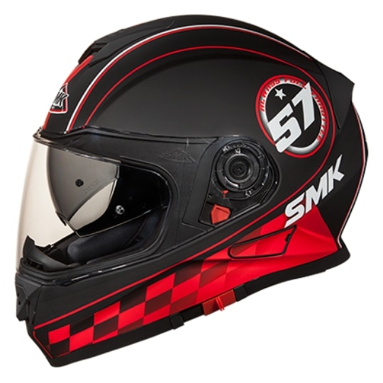 Casca integrala SMK Twister Blade MA236, negru/gri/mat/rosu, marime M