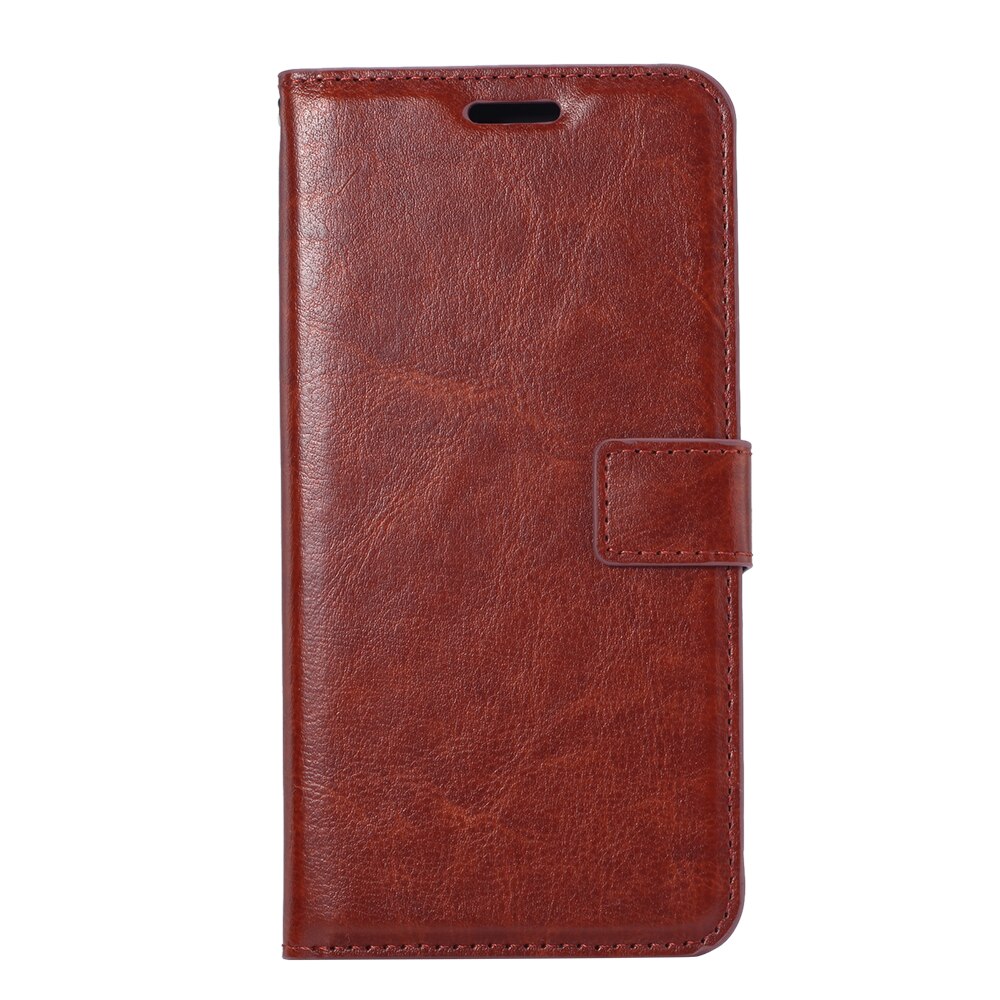 Husa piele fina, tip portofel, inchidere magnetica, stand, suport silicon, Huawei P30 Lite - CaseMe, Maro coniac
