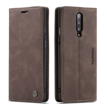 Husa slim piele, tip portofel, stand, inchidere magnetica, textura catifelata, OnePlus 7 Pro - CaseMe, Maro coffee Husa slim piele, tip portofel, stand, inchidere magnetica, textura catifelata, OnePlus 7 Pro - CaseMe, Maro coffee