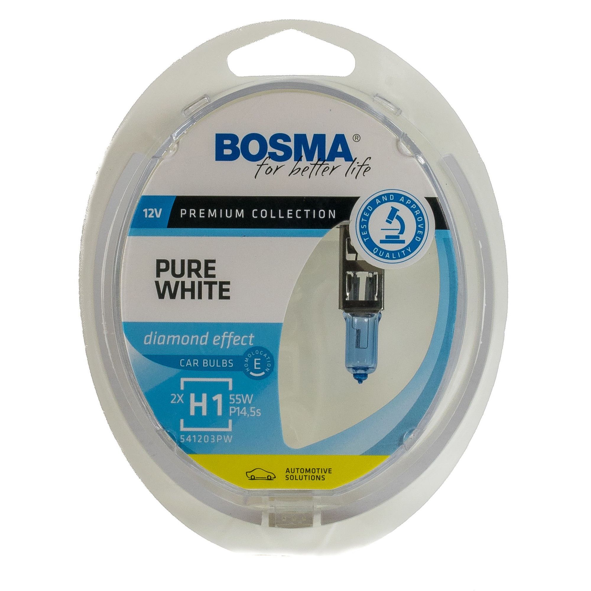 Bec auto H1 Pure White 12V 55W Bosma 1Set