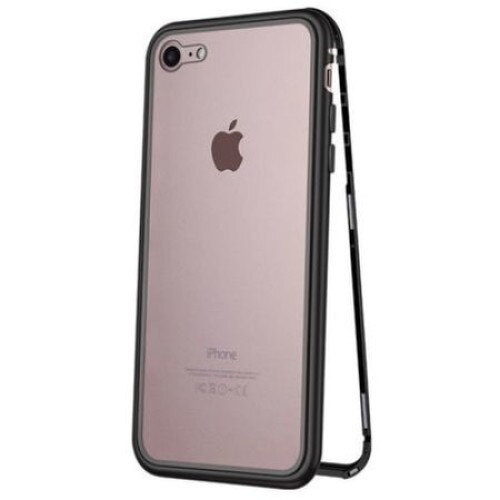 Husa Apple iPhone SE2 Magnetica cu spate din sticla securizata si folie privacy pentru ecran, MyStyle Perfect Fit