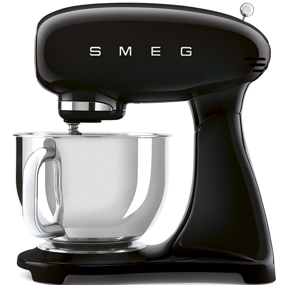 Mixer cu bol Smeg SMF03BLEU, 800W, 4,8 L, 10 viteze, Negru