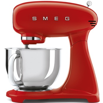 Mixer cu bol Smeg SMF03RDEU, 800W, 4,8 L, 10 viteze, Rosu Mixer cu bol Smeg SMF03RDEU, 800W, 4,8 L, 10 viteze, Rosu
