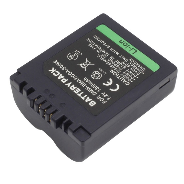 Батерия модел CGA-S006 / DMW-BMA7 за цифрови фотоапарати на Panasonic с капацитет 1300mAh 7.2V модели DMC FZ7 FZ8 FZ18 FZ30 FZ35 FZ38 FZ50