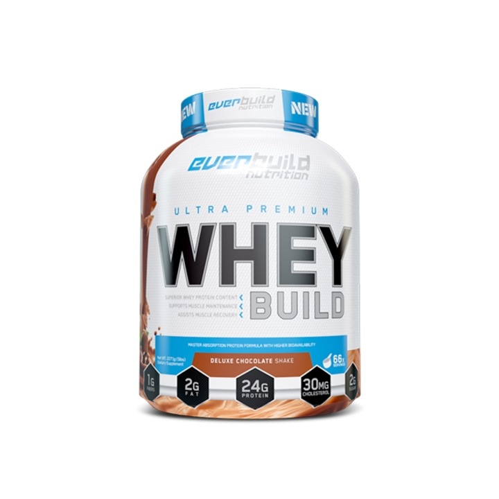 Протеин, Protein Everbuild Ultra Premium Whey Build бананово смути с ягоди 2,270 кг