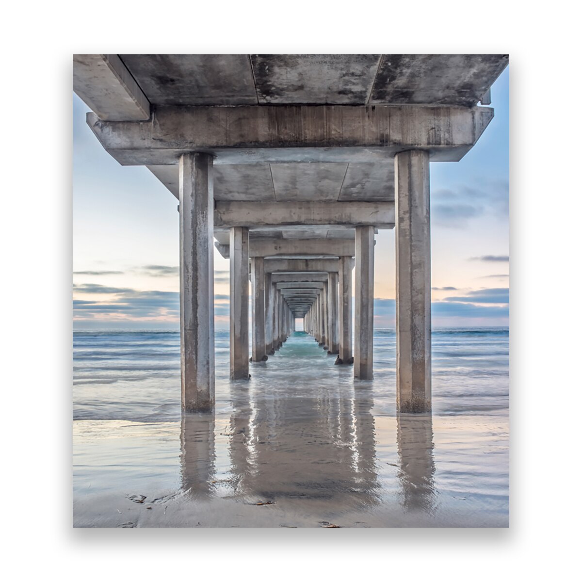 Tablou Canvas - Peisaj, Mare, Valuri, Pod, 100 x 100 cm