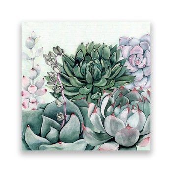 Tablou Canvas - Plante, Verde, Pictura, 100 x 100 cm Tablou Canvas - Plante, Verde, Pictura, 100 x 100 cm