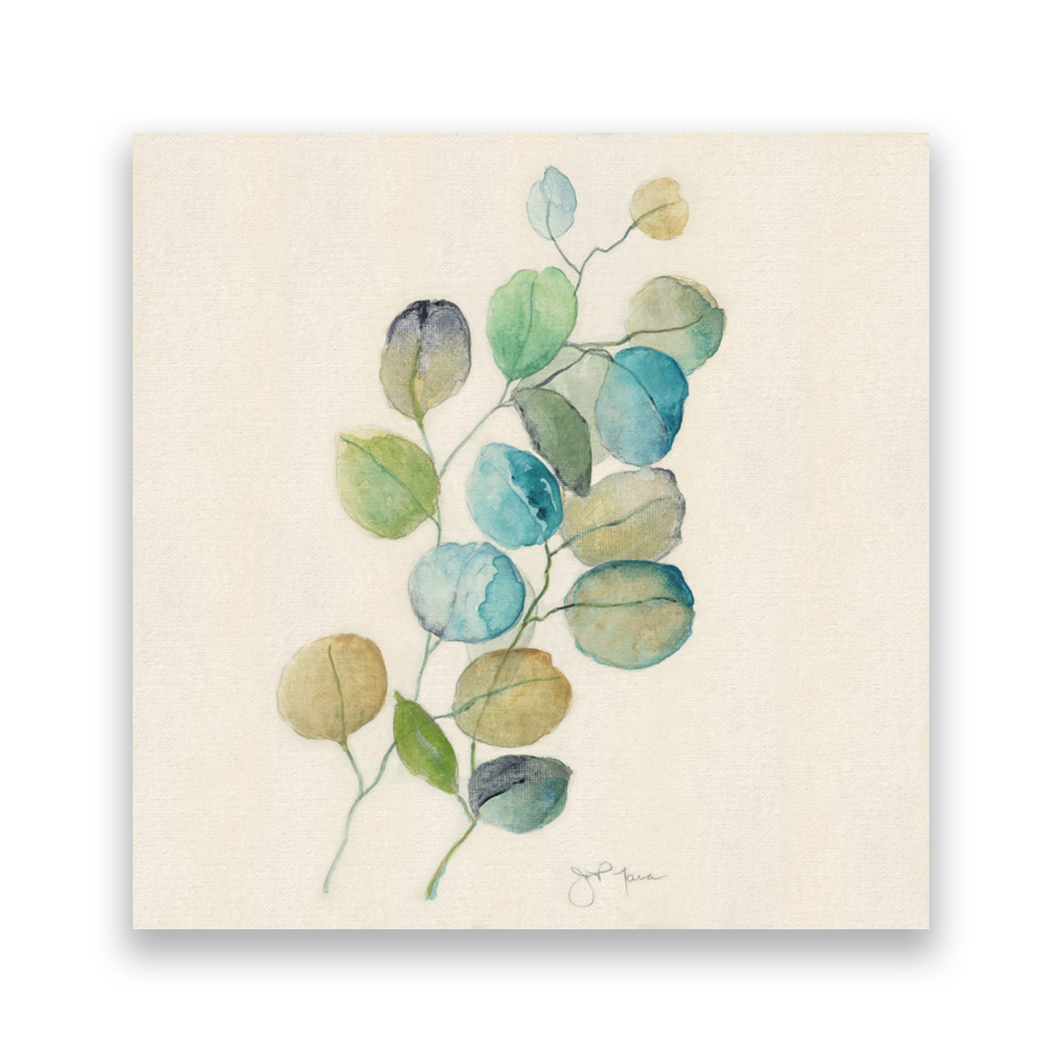 Tablou Canvas - Frunze, Pictura, Verde, 100 x 100 cm