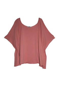 Bluza din tricot asimetrica, de dama, Roz somon inchis, Zara, M EU Bluza din tricot asimetrica, de dama, Roz somon inchis, Zara, M EU