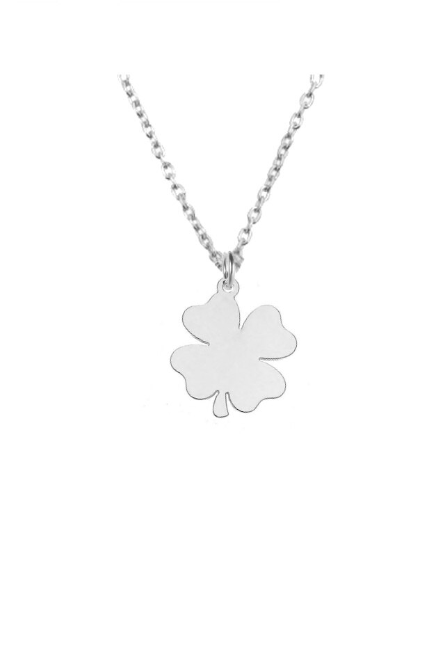 Lant din argint 925 Lucky cu pandantiv in forma de trifoi, 40 cm