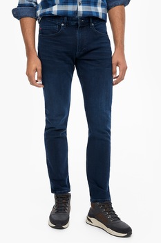 s.Oliver, Blugi slim fit cu talie medie Keith, Albastru marin, W31-L32 s.Oliver, Blugi slim fit cu talie medie Keith, Albastru marin, W31-L32