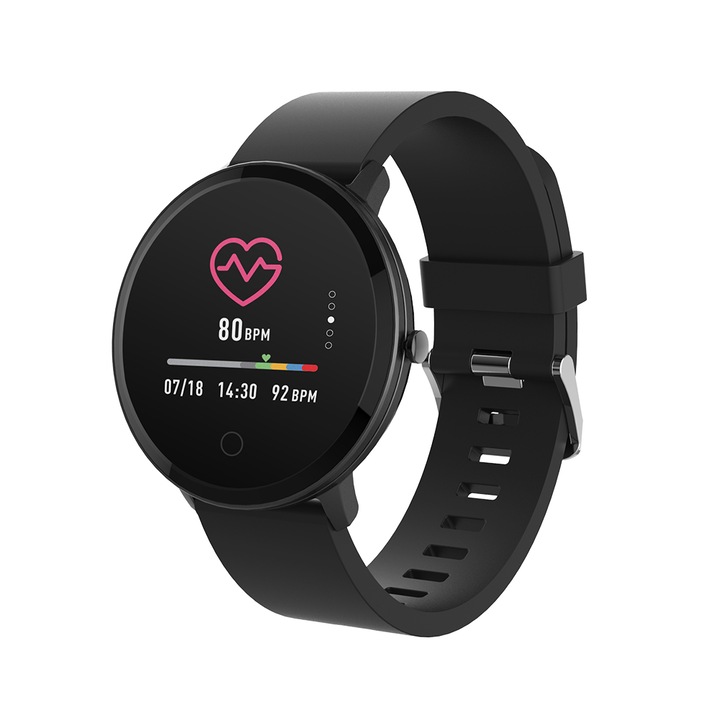 Ceas Smartwatch Forever ForeVigo SB-320, negru, 2 bratari