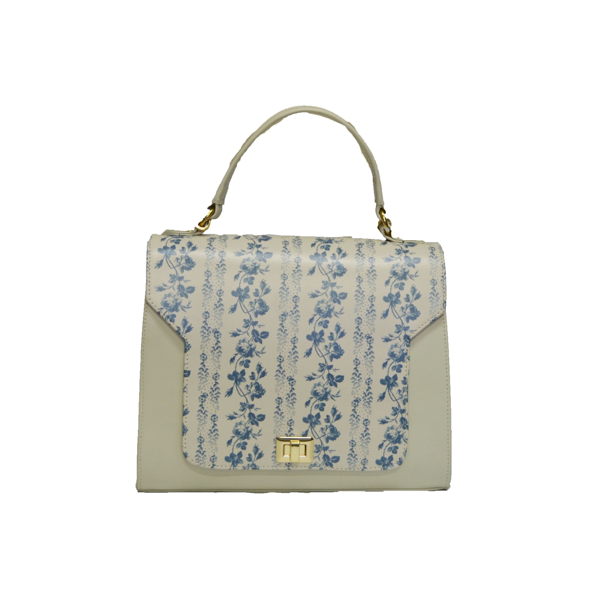 Geanta dama,Zea,piele ,bej ice floral