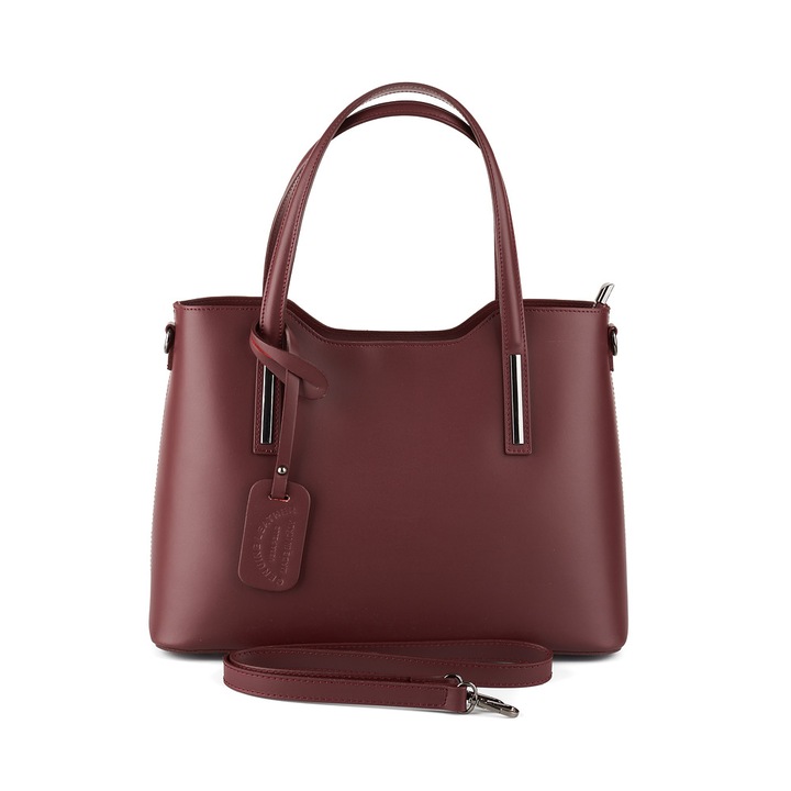 Emma táska, bordó natúr bőr 8008